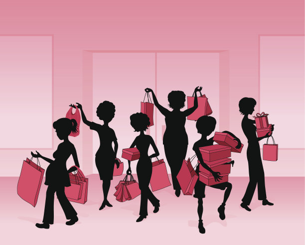 女性购物图片下载