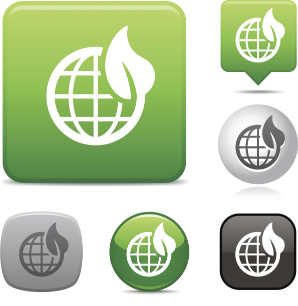 绿色的地球图标图片下载