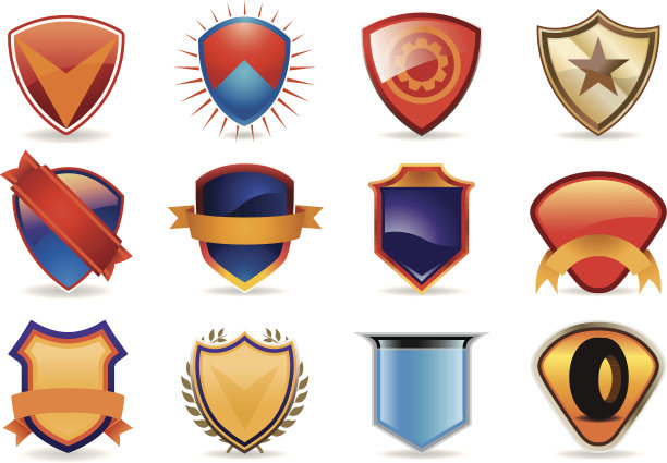 赛车贴花盾牌图片下载