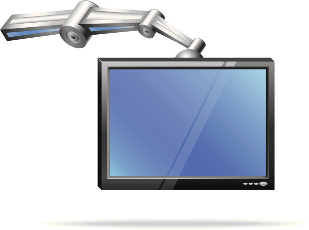 监视器放在支撑臂上图片下载