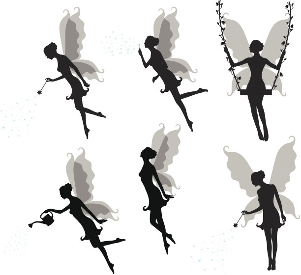 一个仙女的剪影。图片下载