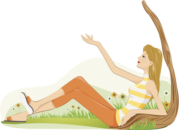 与自然的女孩图片下载