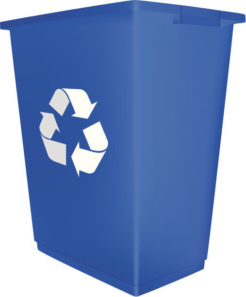 蓝色的回收站图片下载
