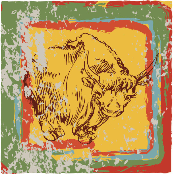 牦牛装饰瓷砖图片下载