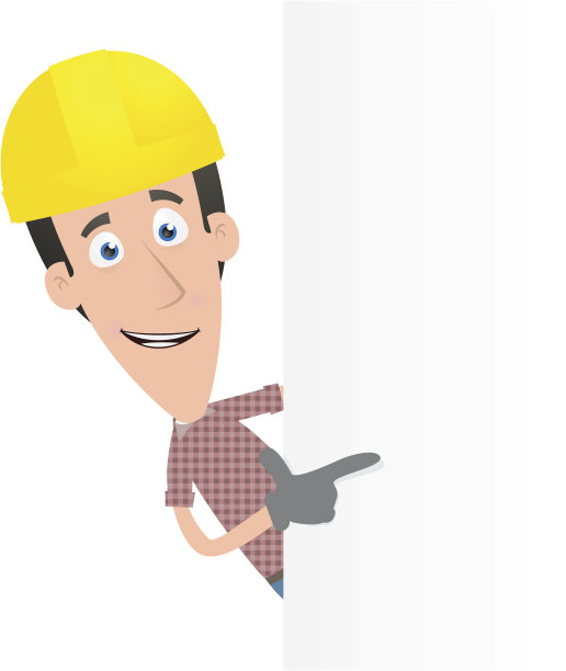 建设者和空白板在一边图片下载