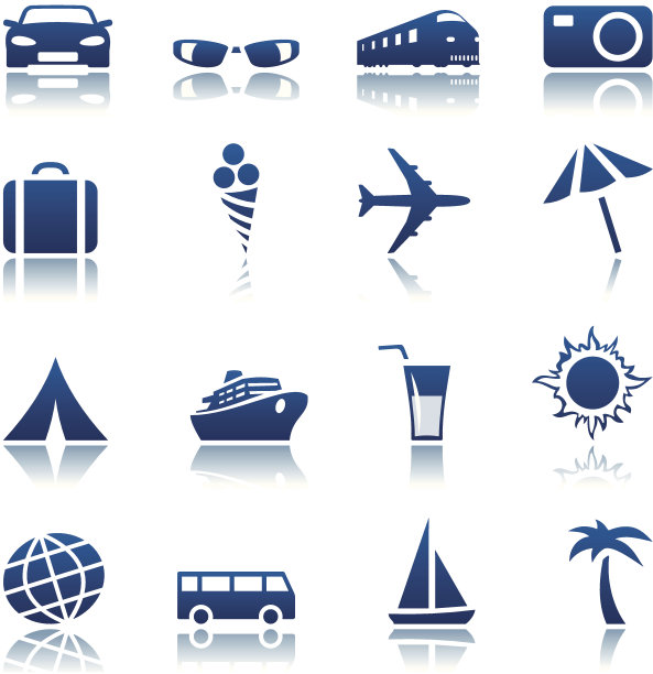 旅游和旅游图标集图片下载