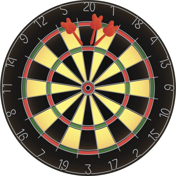 圆靶和飞镖图片下载