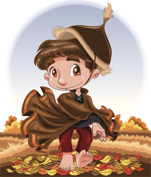 秋天的男孩图片下载