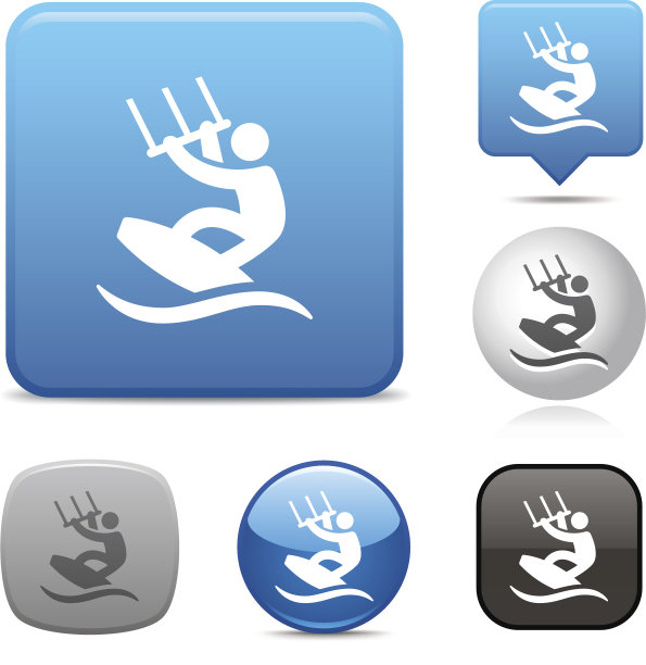 风筝冲浪图标图片下载