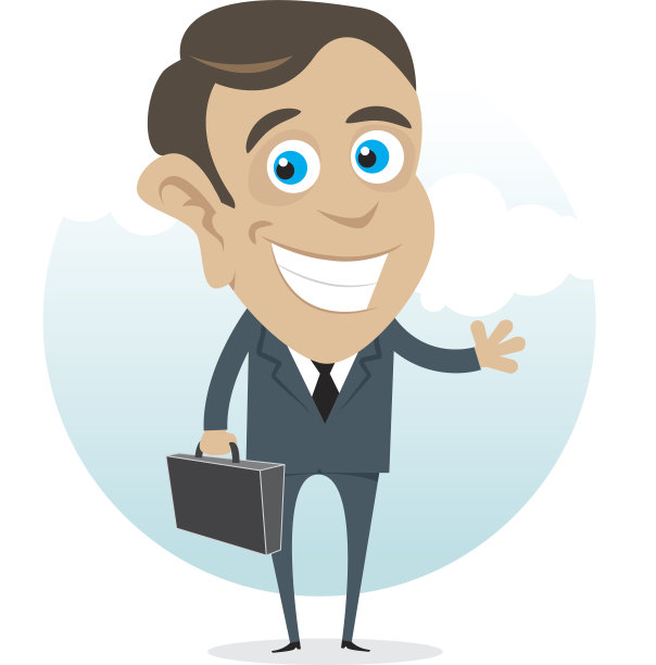 年轻商人提公文包的插图图片下载