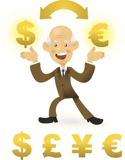 从事货币兑换的资深商人图片下载