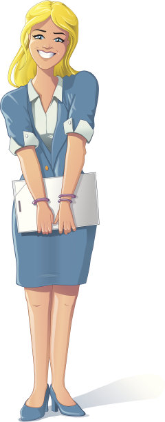 金发女商人微笑图片下载