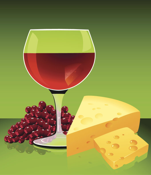 葡萄酒和奶酪图片下载