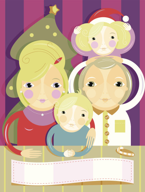 家庭庆祝圣诞节图片下载