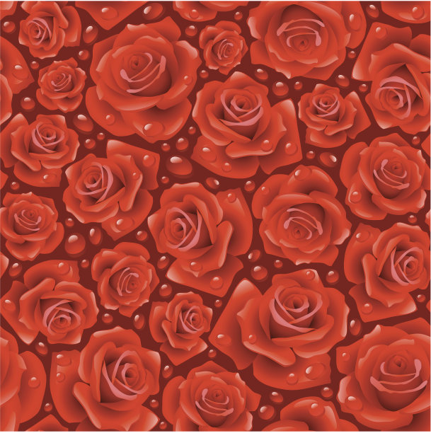 红玫瑰无缝背景图片下载