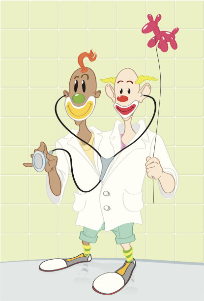 快乐的小丑医生。图片下载