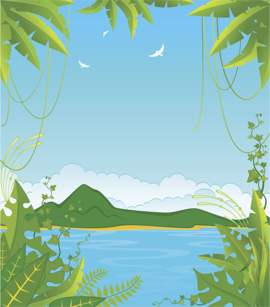 热带植物背景。图片下载