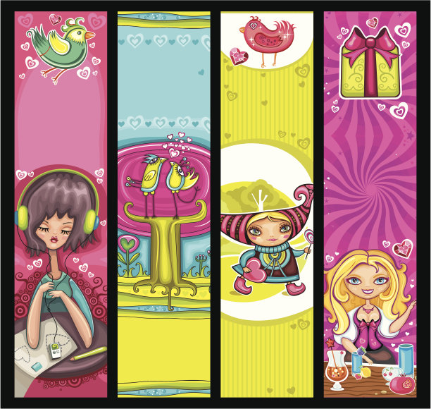 情人节垂直横幅图片下载