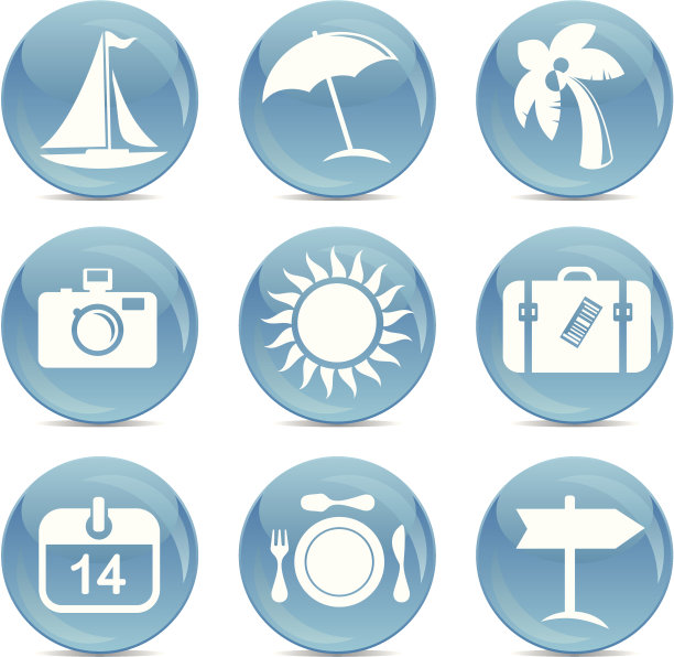 闪亮的旅行图标图片下载