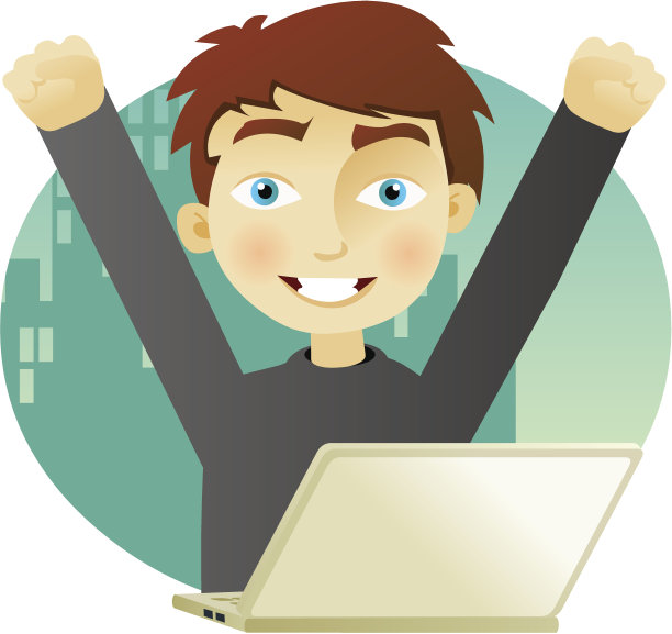 一个拥有笔记本电脑的成功商人图片下载