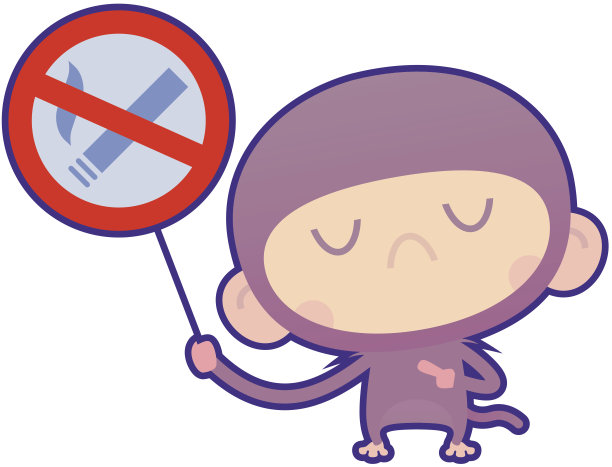 猴子与No-Smoking-Sign图片下载