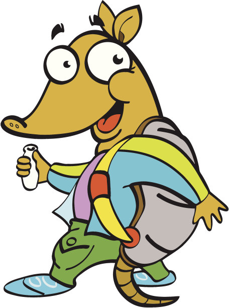 快乐的小犰狳去旅行图片下载