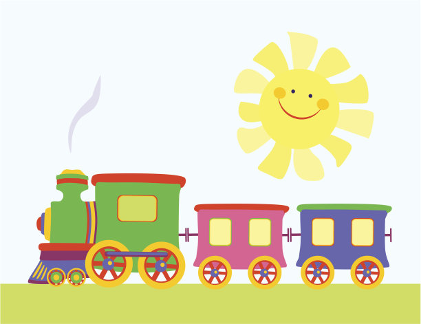 婴儿背景与火车图片下载