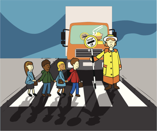 学校交叉巡逻图片下载