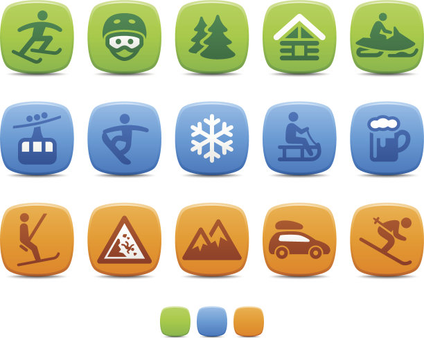 冬季运动图标图片下载