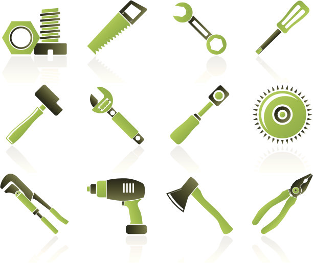 不同类型的工具图标图片下载