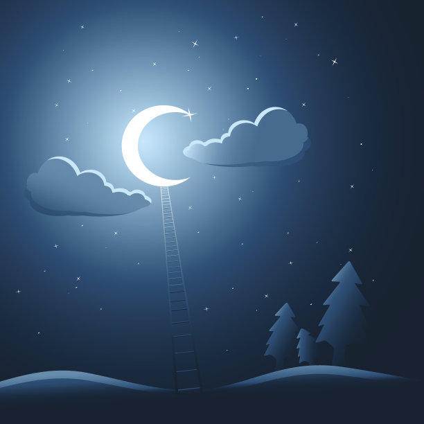 天空插画素材ID：105628594