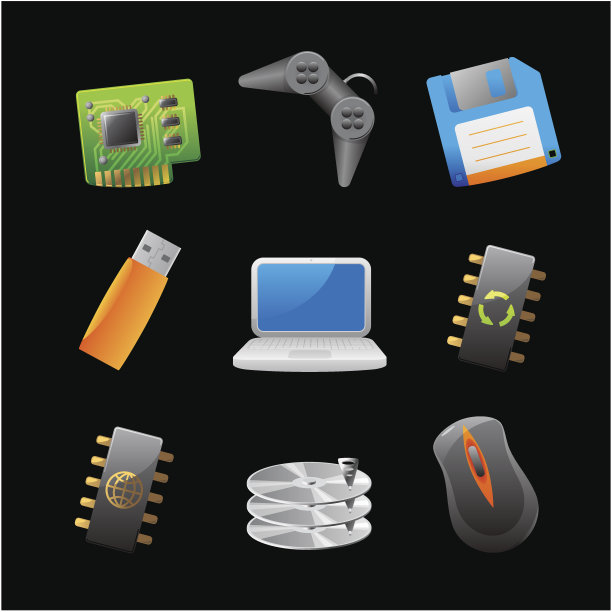 电脑零件的图标图片下载