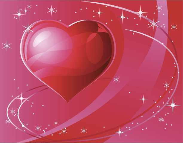 抽象的背景与闪耀的心图片下载