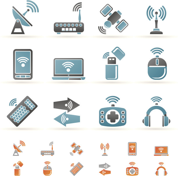 无线和通信技术的图标图片下载