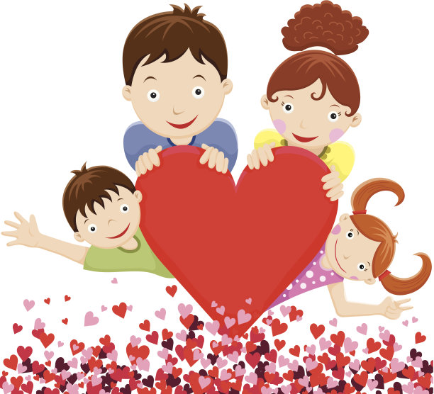 快乐可爱的家庭素材图片