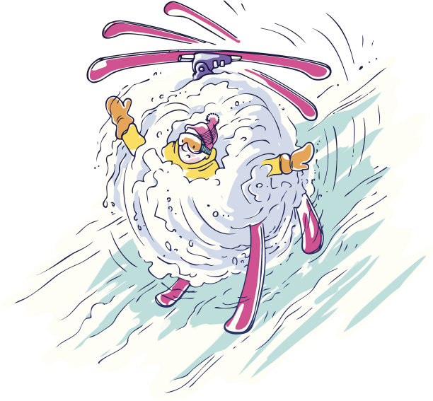 下降的滑雪图片下载