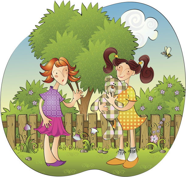 女朋友在户外聊天图片下载