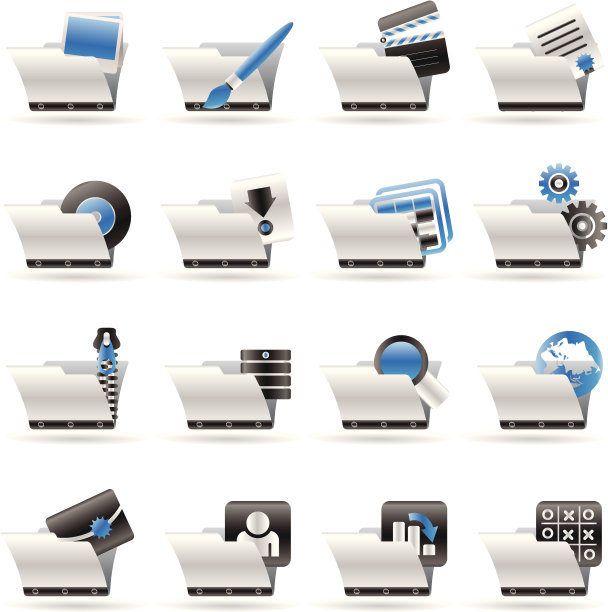 电脑和电话图标-文件夹图片下载