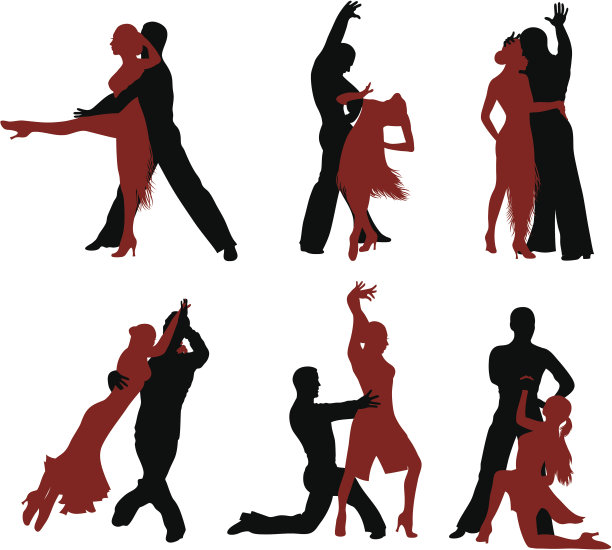 跳舞剪影。图片下载