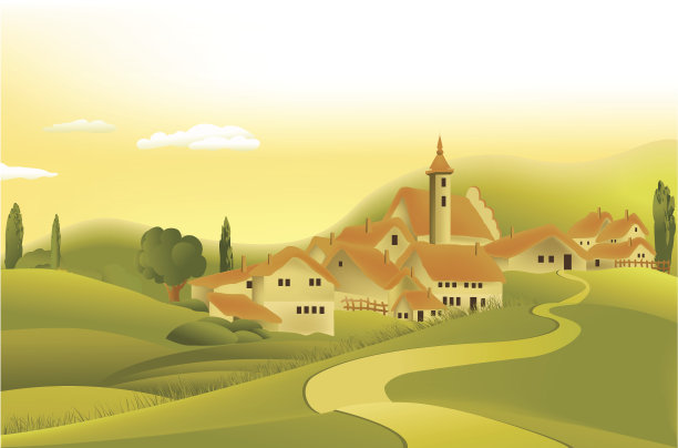 房屋插画素材ID：105632584