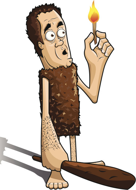用火穴居人。图片下载