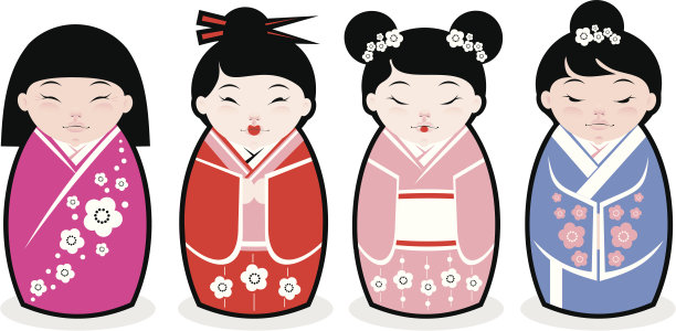 日本小木偶娃娃图片下载