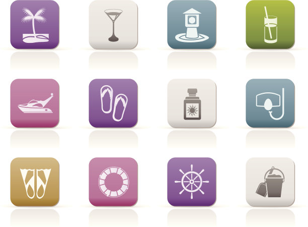 海，海洋和节日的图标图片下载