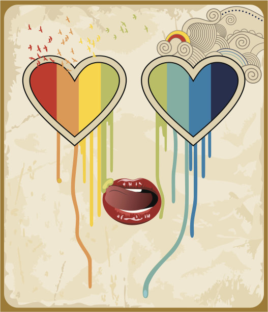 复古的脸。图片下载