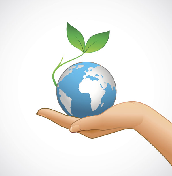 女人的手握着小泥土图片下载