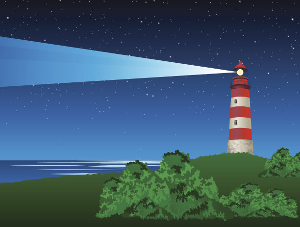 灯塔和海图图片下载