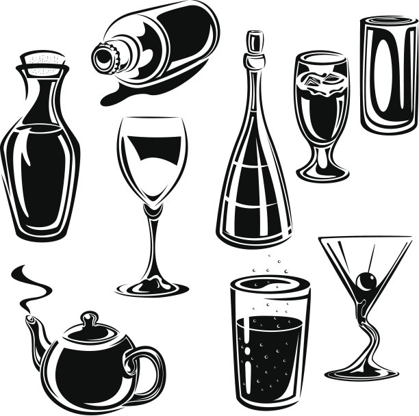 向量饮料组图片下载