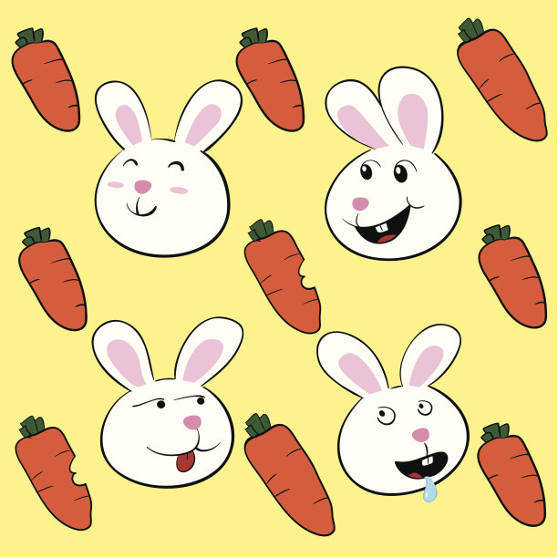 四个兔子兔子图片下载