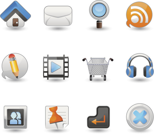 网站和互联网图标集图片下载