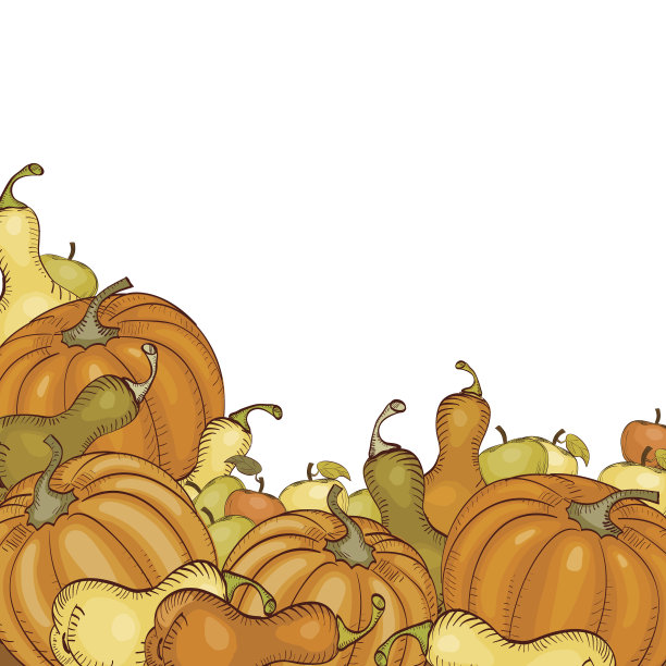 南瓜和苹果堆图片下载